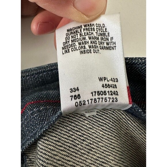 Levi's Red Line Selvedge Denim Jeans Engineered Indigo Blue Workwear Men's 28 - Picture 12 of 12